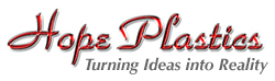 The original Hope Plastics script logo: Turning Ideas into Reality